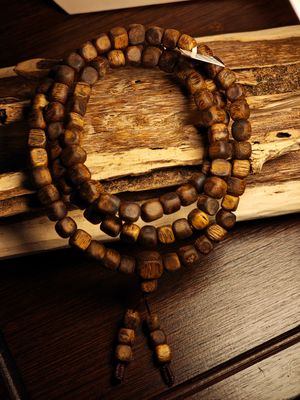 Agarwood Brunei Agarwood Barrel Beads 8mm x 26 pieces