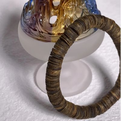 Hainan agarwood natural agarwood money piece 8mm piece bead casual play bracelet