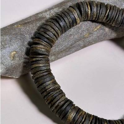 Hainan agarwood natural agarwood money piece 9mm piece bead casual play bracelet