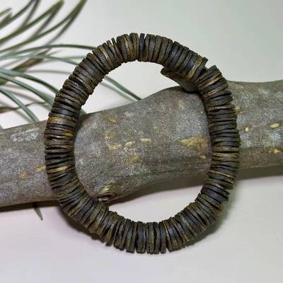 Hainan agarwood natural agarwood money piece 9mm piece bead casual play bracelet