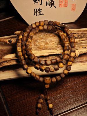 Agarwood Brunei Agarwood Barrel Beads 8mm x 26 pieces