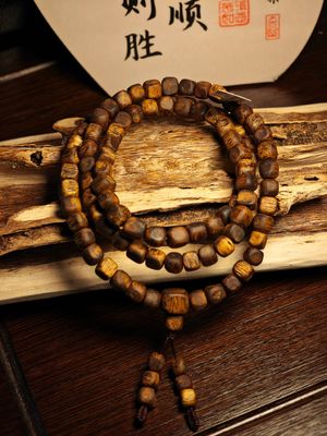 Agarwood Brunei Agarwood Barrel Beads 8mm x 26 pieces